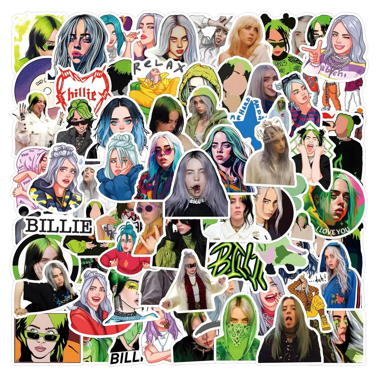 Billie Eilish 50pc stickers